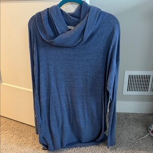 LOFT Blue Cowl Neck Sweater